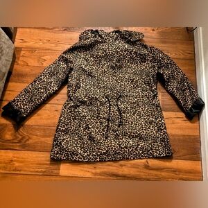 Capelli New York Leopard Print Hooded Utility Anorak Jacket Women’s XL